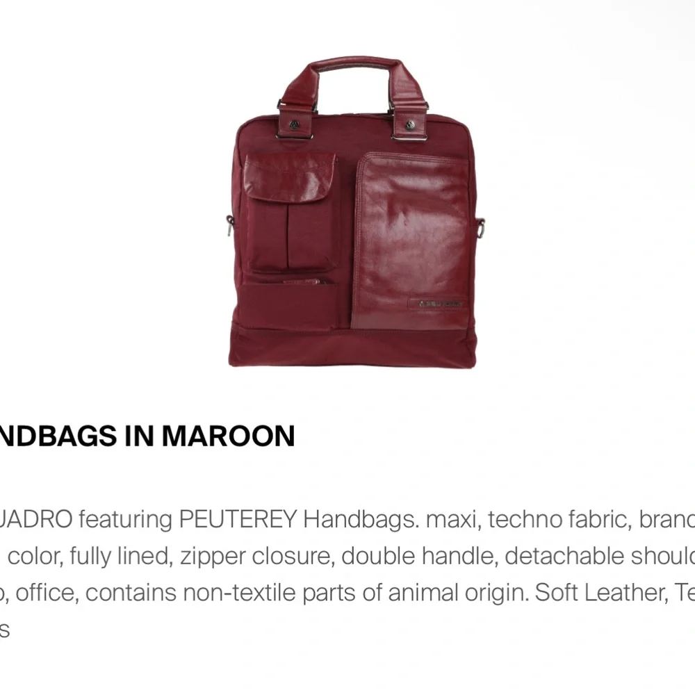 NEW! PEUTEREY UNISEX HANDBAG/SHOULDER BAG/LAPTOP/MESSENGER BAG